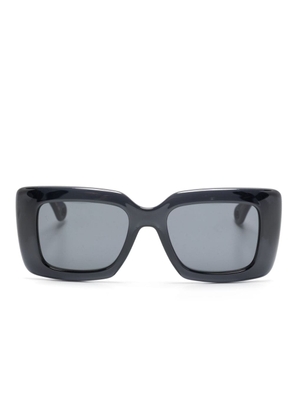 Lanvin braided-arms rectangle-frame sunglasses - Grey