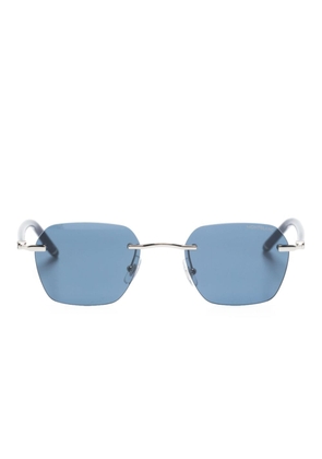 Montblanc rimless square-frame sunglasses - Blue