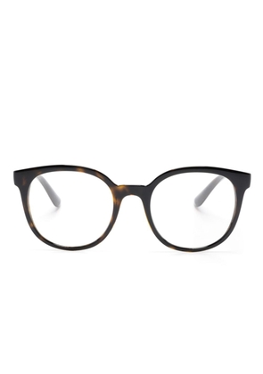 Dolce & Gabbana Eyewear tortoiseshell round-frame glasses - Brown