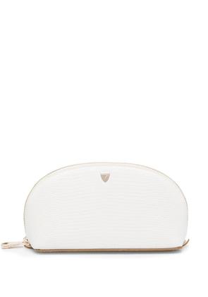 Aspinal Of London small leather make-up bag - White