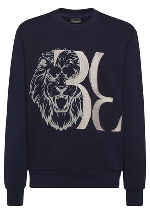 Billionaire lion-print cotton sweatshirt - Blue
