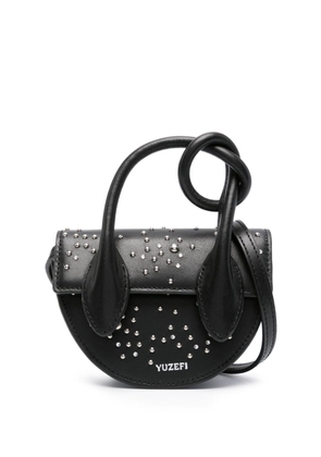Yuzefi mini Pretzel leather cross body bag - Black