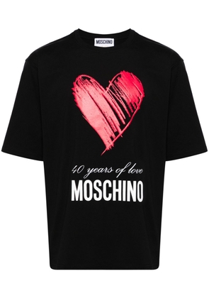 Moschino 40 Years of Love cotton T-shirt - Black