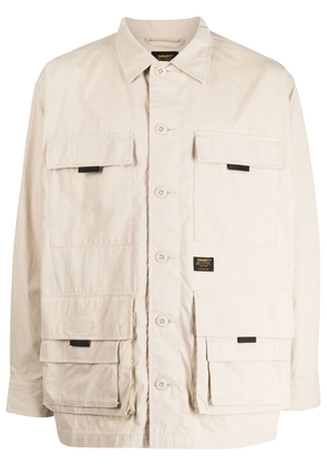 Carhartt WIP logo-patch buttoned jacket - Brown