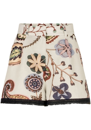 Silvia Tcherassi Arnit floral-print shorts - Neutrals