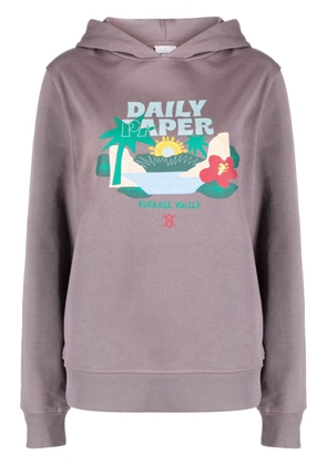 Daily Paper Remy logo-print cotton hoodie - Grey