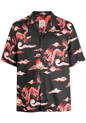 Paul Smith dragon-print lyocell shirt - Black