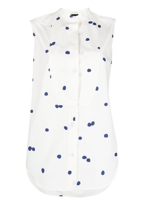 ASPESI spot-print sleeveless dress - White