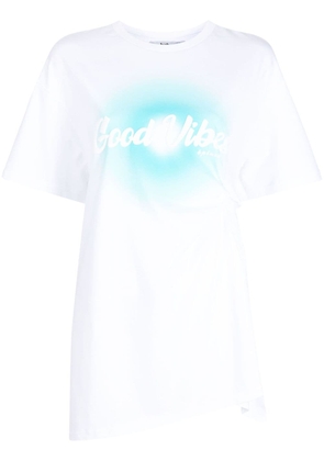 b+ab slogan-print cotton T-shirt - White