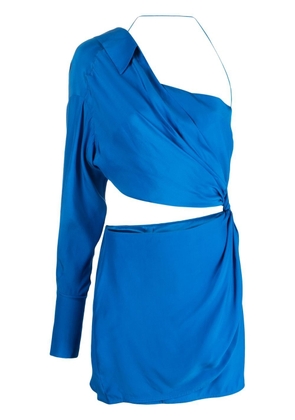 GAUGE81 one-shoulder deconstructed shirt dress - Blue