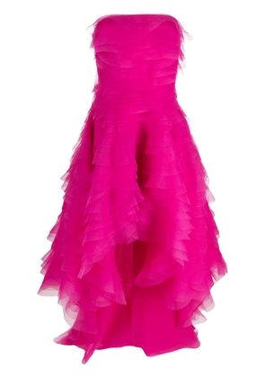 Ana Radu corset-style ruffled maxi dress - Pink