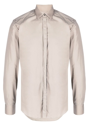 Lanvin spread-collar cotton shirt - Neutrals