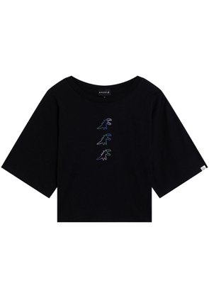 SPORT b. by agnès b. logo-print cotton T-shirt - Black