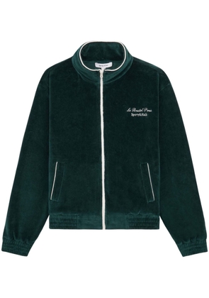 Sporty & Rich Faubourg cotton velour track jacket - Green