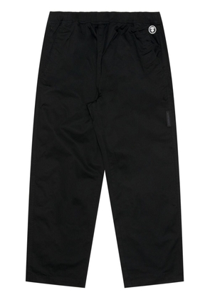 AAPE BY *A BATHING APE® logo-appliqué cotton trousers - Black