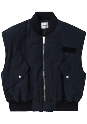 Halfboy baseball-collar sleeveless bomber jacket - Black