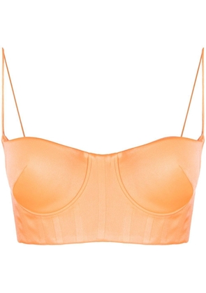 Alex Perry cropped bustier top - Pink
