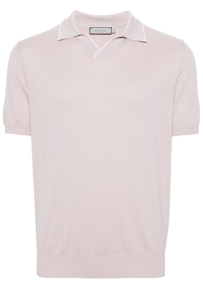 Canali fine-knit polo shirt - Pink