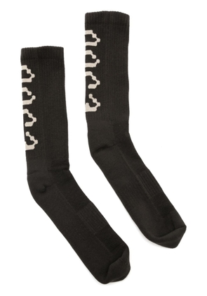 PACE logo-jacquard socks - Black