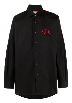 Diesel S-Dou-Plain logo-embroidered shirt - Black