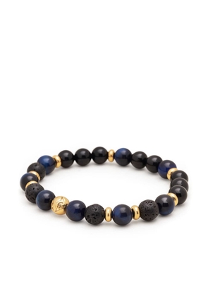 Nialaya Jewelry gold plated multi-stone beaded bracelet - Black