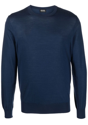Zegna fine-knit wool jumper - Blue