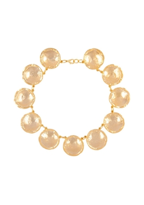 Susan Caplan Vintage 1980s hammered collar necklace - Gold