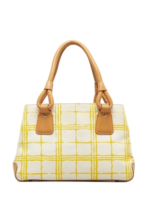 Burberry Pre-Owned plaid-print tote bag - Neutrals