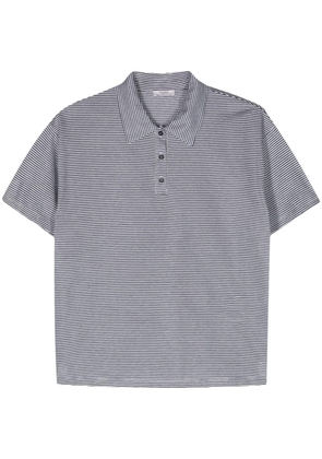 Peserico striped polo-collar T-shirt - Blue