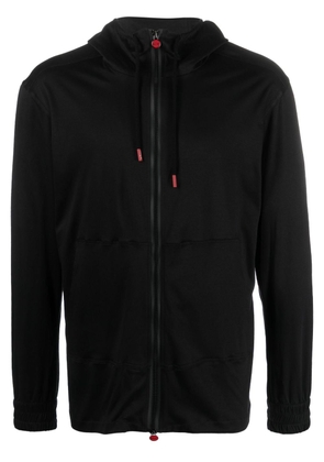 Kiton logo-charm hooded jacket - Black