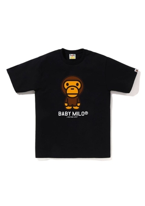 A BATHING APE® Baby Milo-print cotton T-shirt - Black