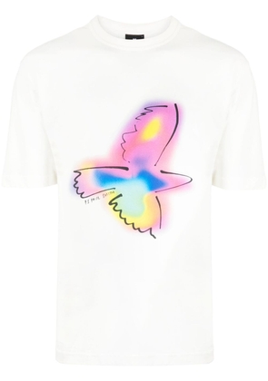 PS Paul Smith Spray Bird cotton T-shirt - White