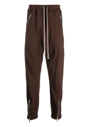 Rick Owens drop-crotch drawstring tapered trousers - Brown
