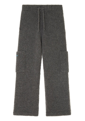 Alanui A Finest knitted straight-leg trousers - Grey