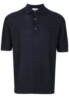 John Smedley basic polo shirt - Blue