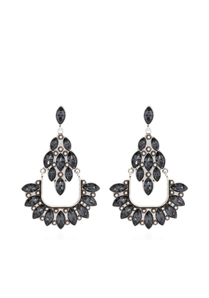 ISABEL MARANT crystal-embellished drop earrings - Silver