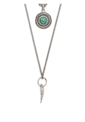 Roberto Cavalli layered curb-chain necklace - Silver