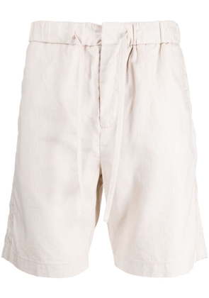 Frescobol Carioca Felipe linen-cotton drawstring shorts - Neutrals