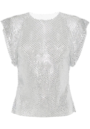Philosophy Di Lorenzo Serafini crystal-embellished mesh top - Silver