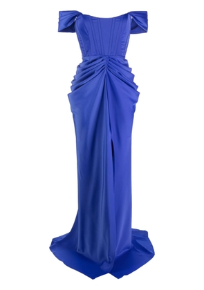 Ana Radu off-shoulder corset gown - Blue