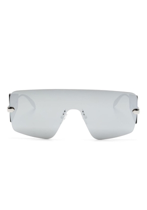 Alexander McQueen Eyewear mirrored shield-frame sunglasses - Silver