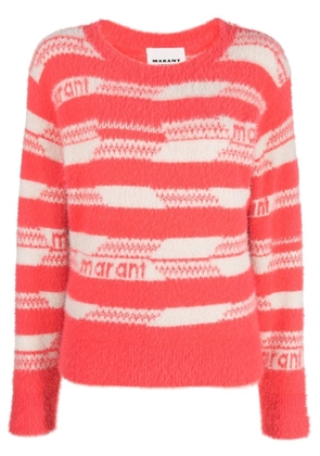MARANT ÉTOILE Orson logo-print striped jumper - Pink