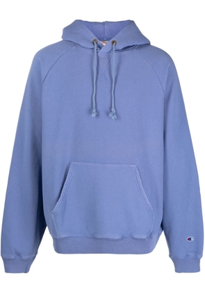 Champion logo-patch drawstring hoodie - Blue