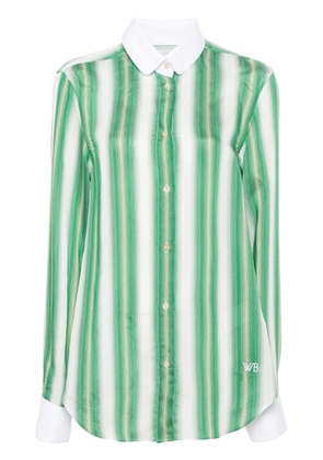 Wales Bonner striped poplin shirt - Green