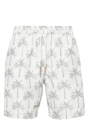 Eleventy palm-tree printed swim shorts - Neutrals