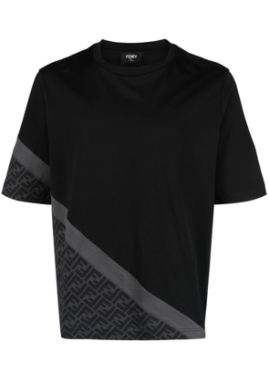 FENDI Diagonal FF-printed cotton T-shirt - Black