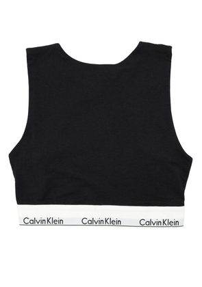 Calvin Klein logo-strap unlined bralette - Black