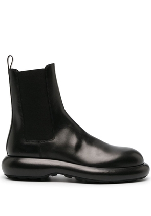 Jil Sander round-toe leather ankle boots - Black