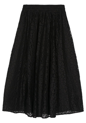 Michael Michael Kors leopard corded-lace midi skirt - Black