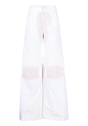 Off-White striped wide-leg cotton trousers